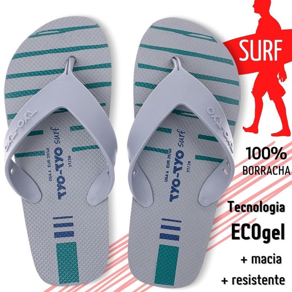 Sandália Tyotyo Surf 33/34 Cinza