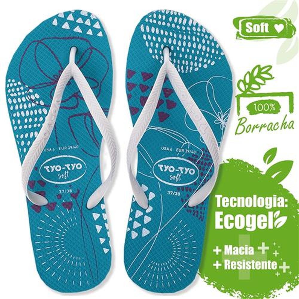 Sandália Tyo-Tyo - Soft Adulto - Cores Sortidas - Grade 24 pares - Numeração: do 33 ao 40