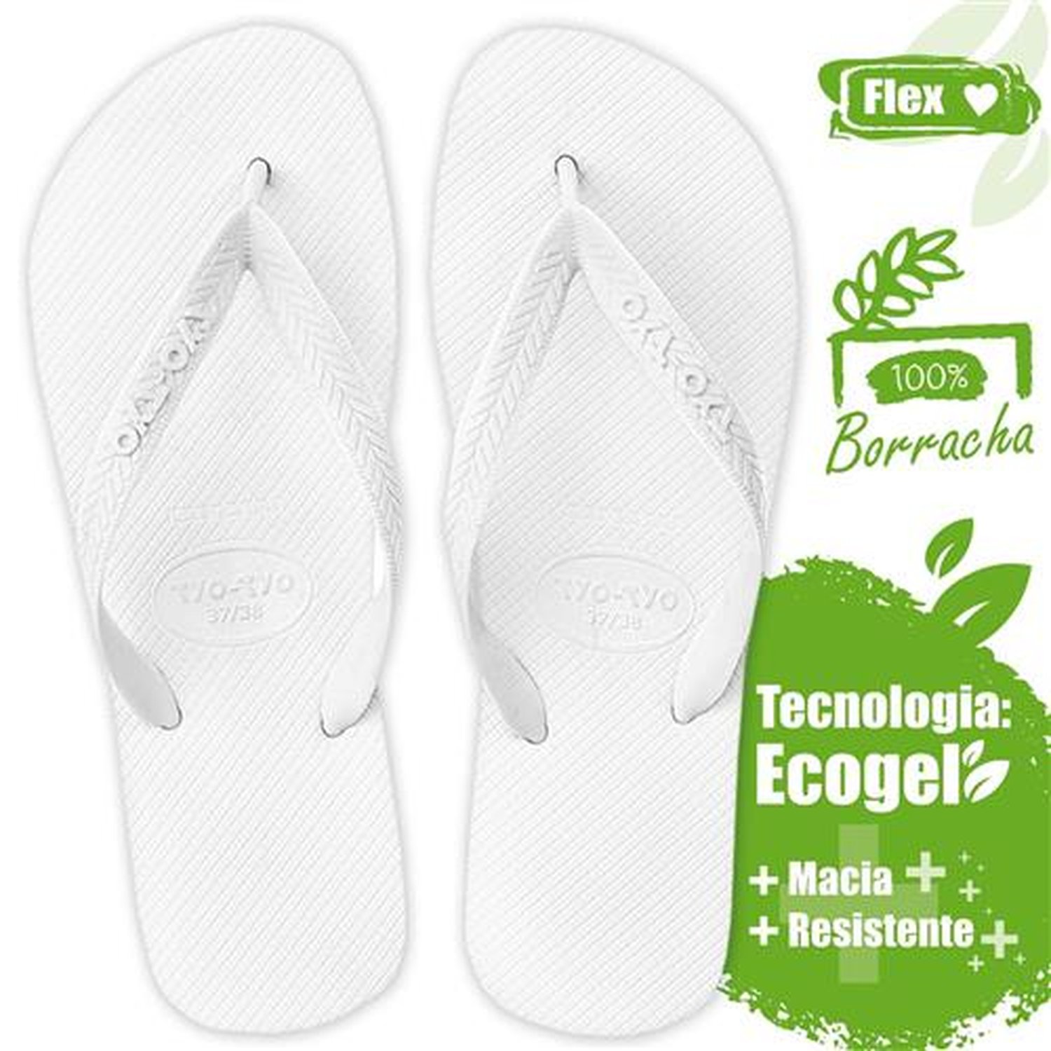 Sandália Tyo-Tyo Flex Adulto Branco 33/34