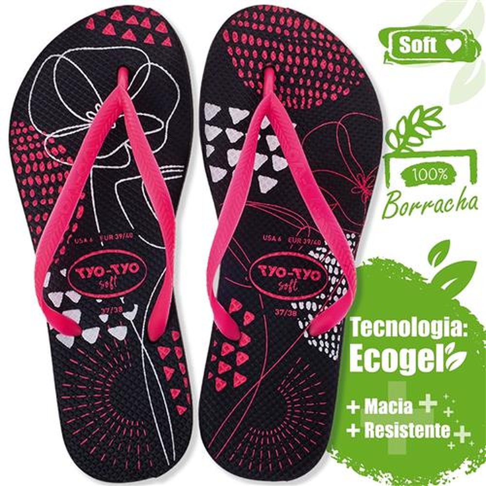 Sandália Tyo-Tyo Soft Adulto Preto 33/34