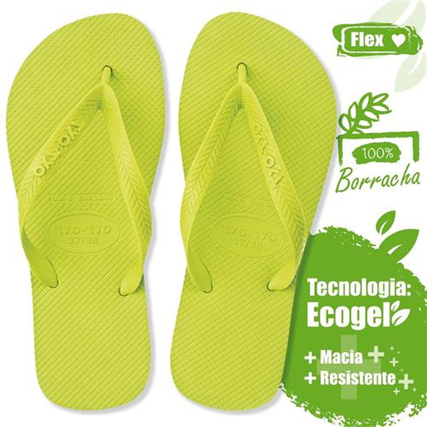 Sandália Tyo-Tyo Flex Infantil Amarelo Cítrico 31/32
