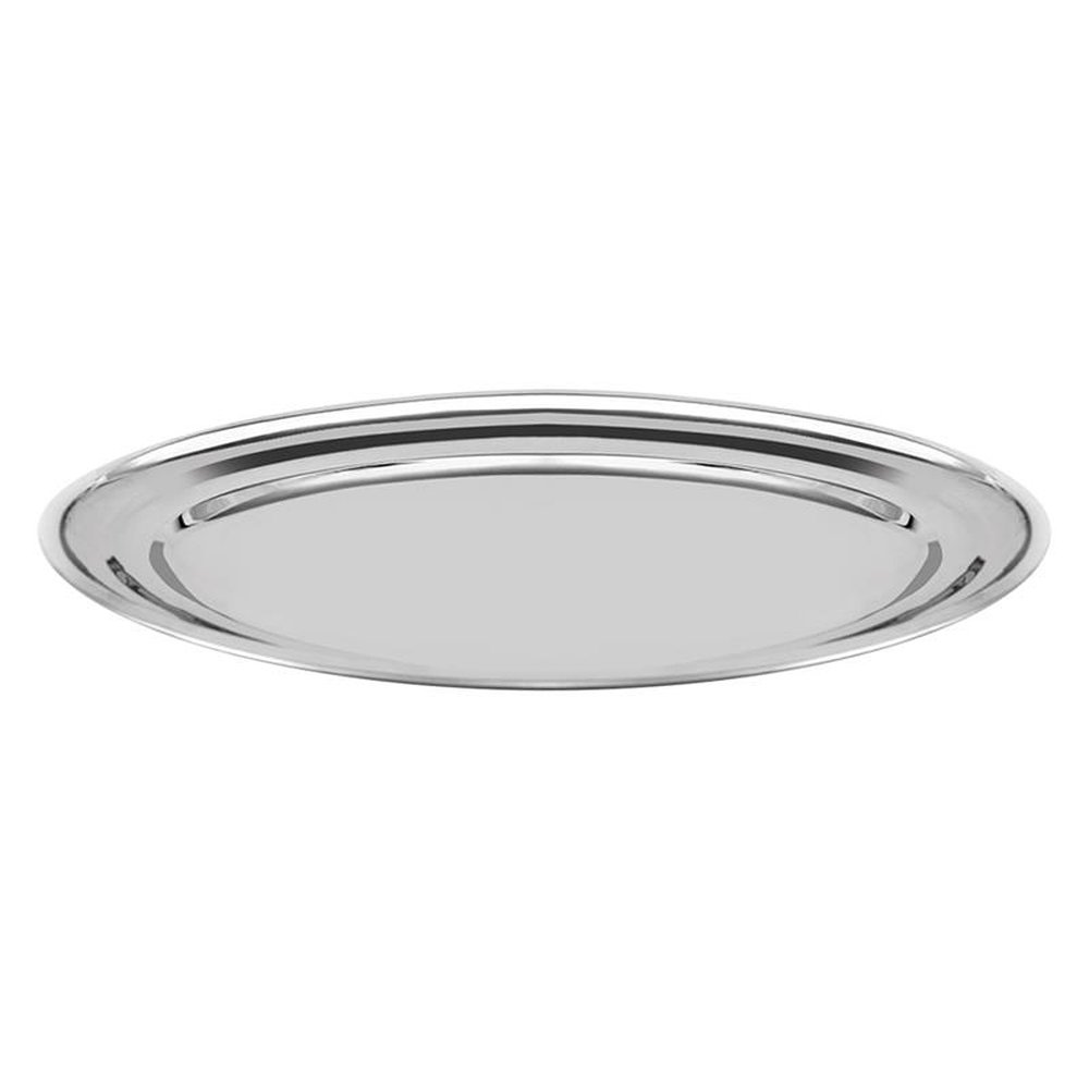 Travessa Oval Rasa Inox Tradicional 25cm