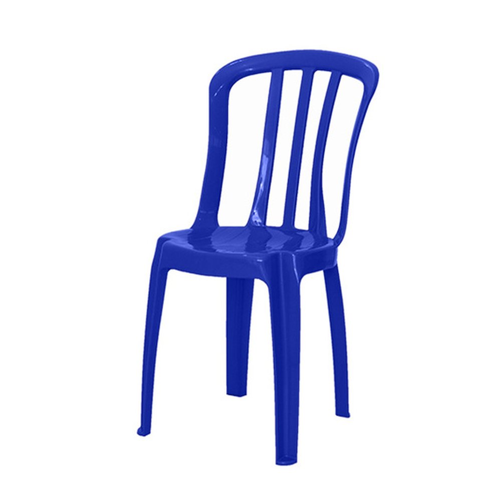 Mesa Monobloco Quadrada 0,72cm x 0,70cm x 0,70cm e 04 Cadeiras Modelo Bistrô 0,86cm x 0,39cm x 0,40cm Capacidade 182 kg Azul
