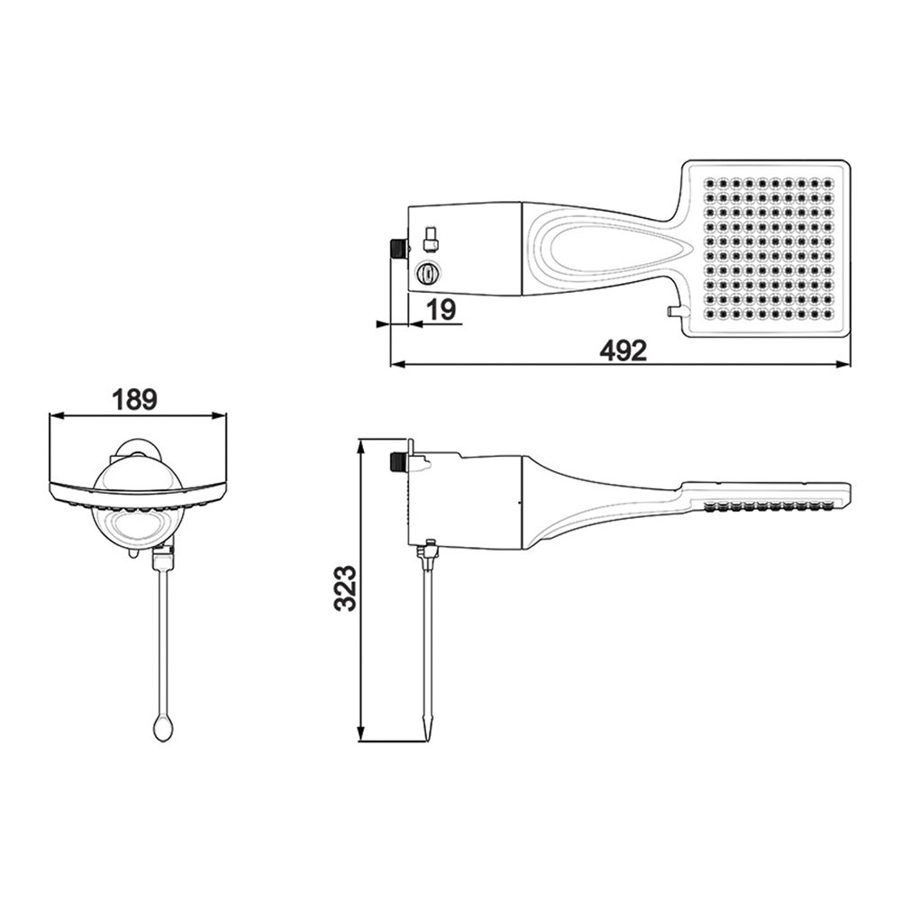 Chuveiro Lorenzetti Loren Shower Eletrônica Branco 6800W 220V