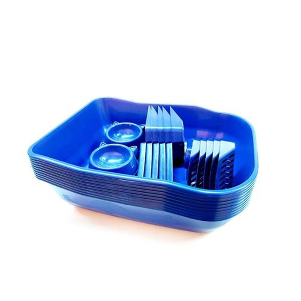 Kit Bandeja Higienica Single 10 Pç Azul