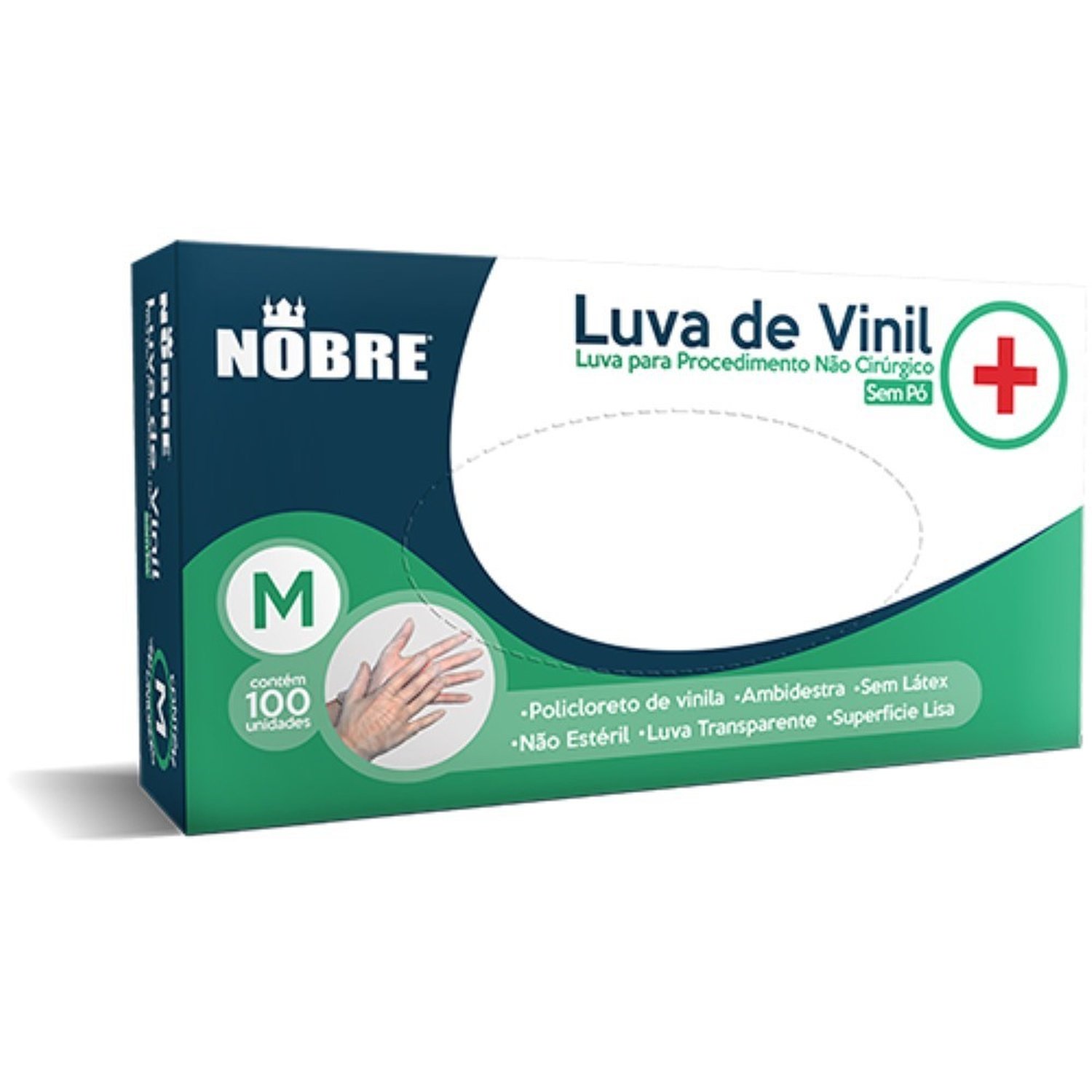 Luva Vinil Sem Po Proteçao Contra Agentes Quimicos M Nobre
