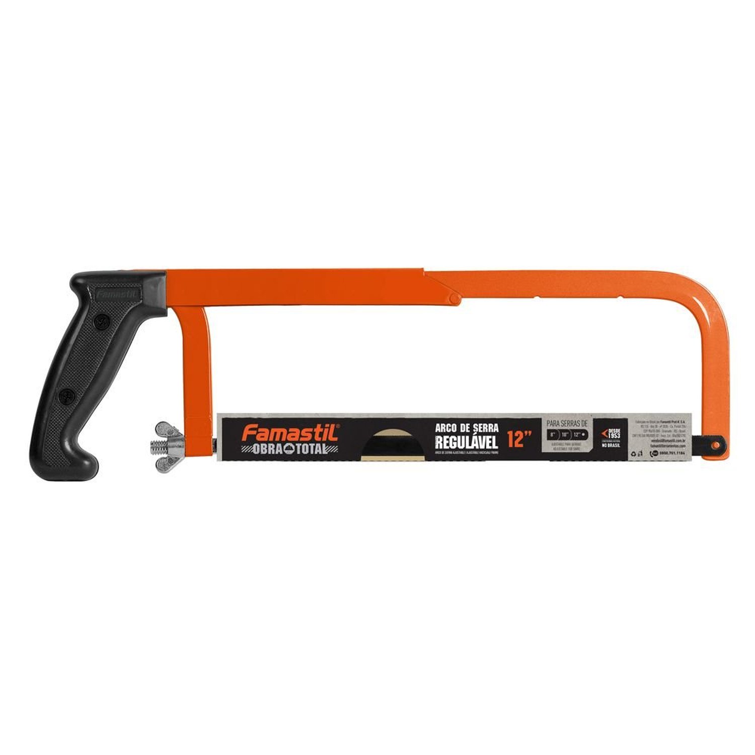 Arco De Serra Ajustável Famastil F58.02 Aço Resistente Para Corte Preciso