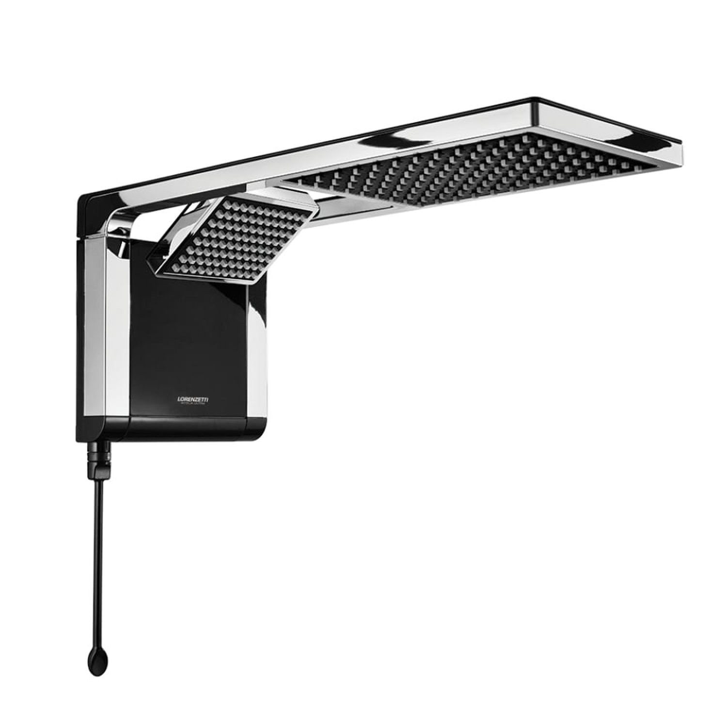 Chuveiro Lorenzetti Acqua Duo Preto/Cromado 7800W, 220V