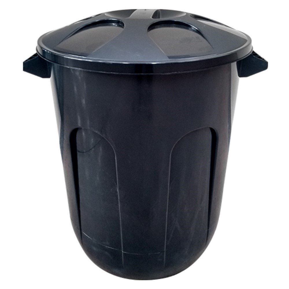 Deposito Plastico Jaguar 93l Preto Com Tampa