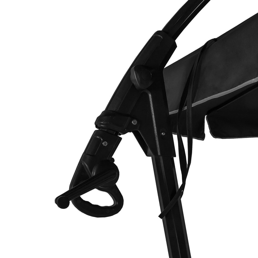 Ombrelone Suspenso Búzios Giratório 360° 3,00m Preto + Base em ABS 50 Litros Preta BelBel