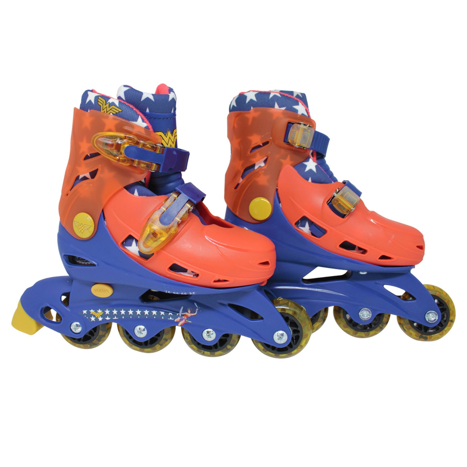 Patins Inline Batman & Wonder Woman Ajustável P (31-34) Bel