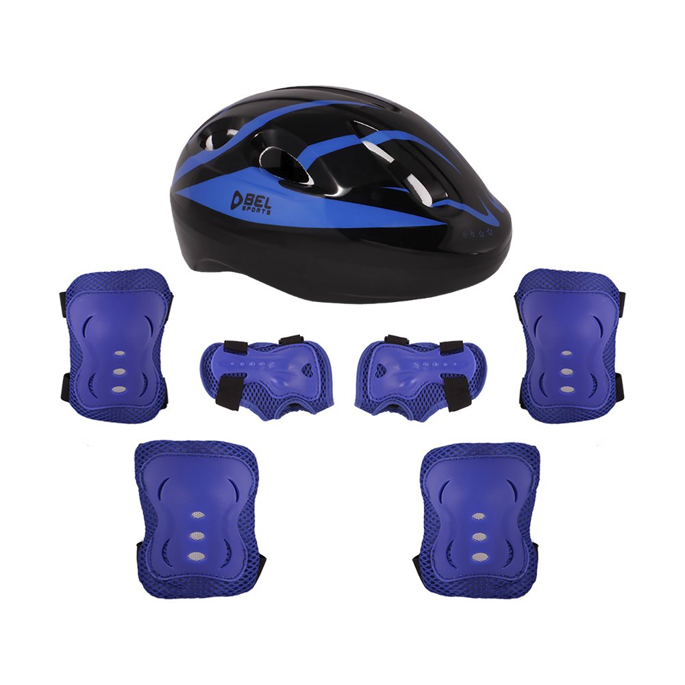 Kit de Proteção com Capacete Tamanho P Azul Bel