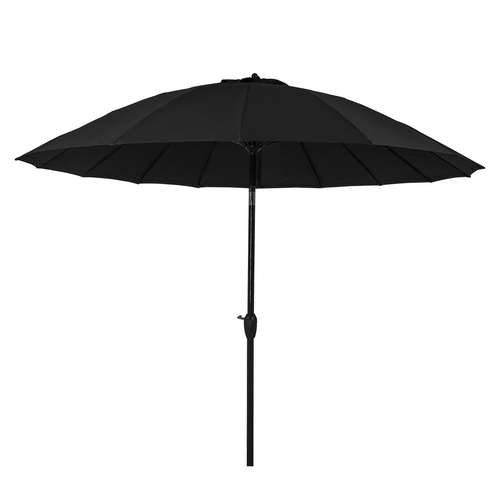 Ombrellone Chino Articulado Multi Varetas Em Fibra De Vidro 2,50M Preto Bel