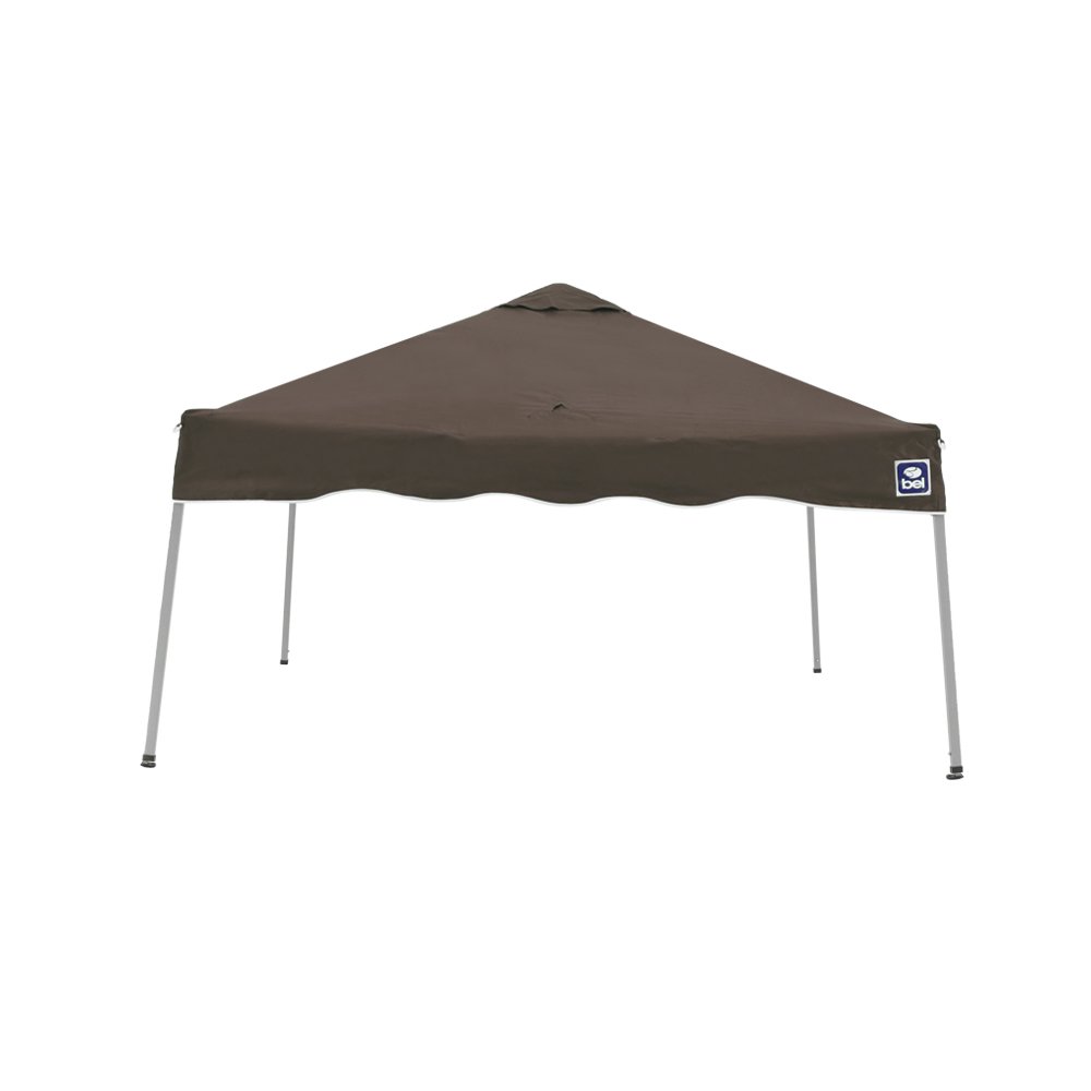 Tenda Gazebo Dobrável 2,4 m x 2,4 m Poliéster Marrom Bel