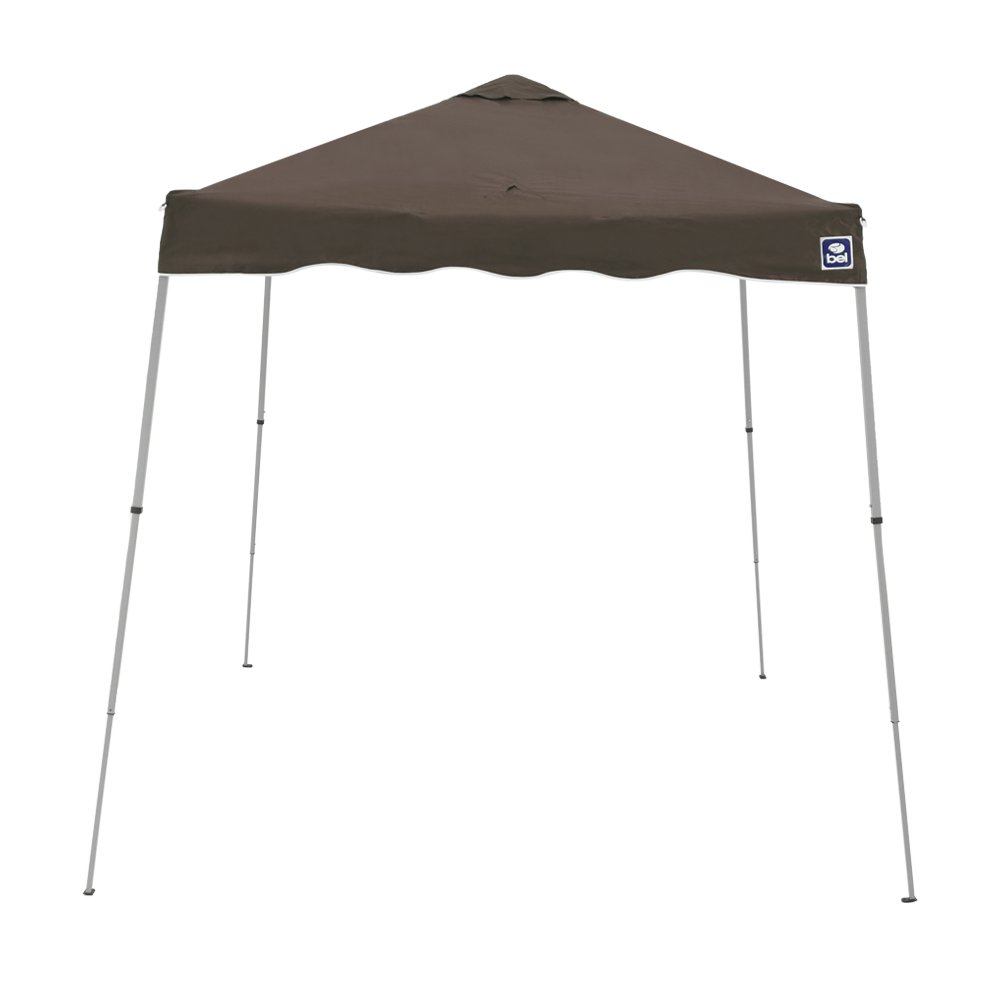Tenda Gazebo Dobrável 2,4 m x 2,4 m Poliéster Marrom Bel