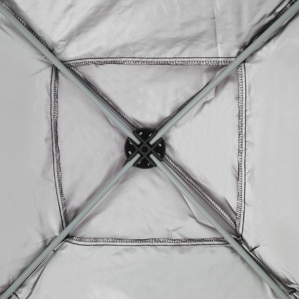 Tenda Gazebo Dobrável 2,4 m x 2,4 m Poliéster Marrom Bel
