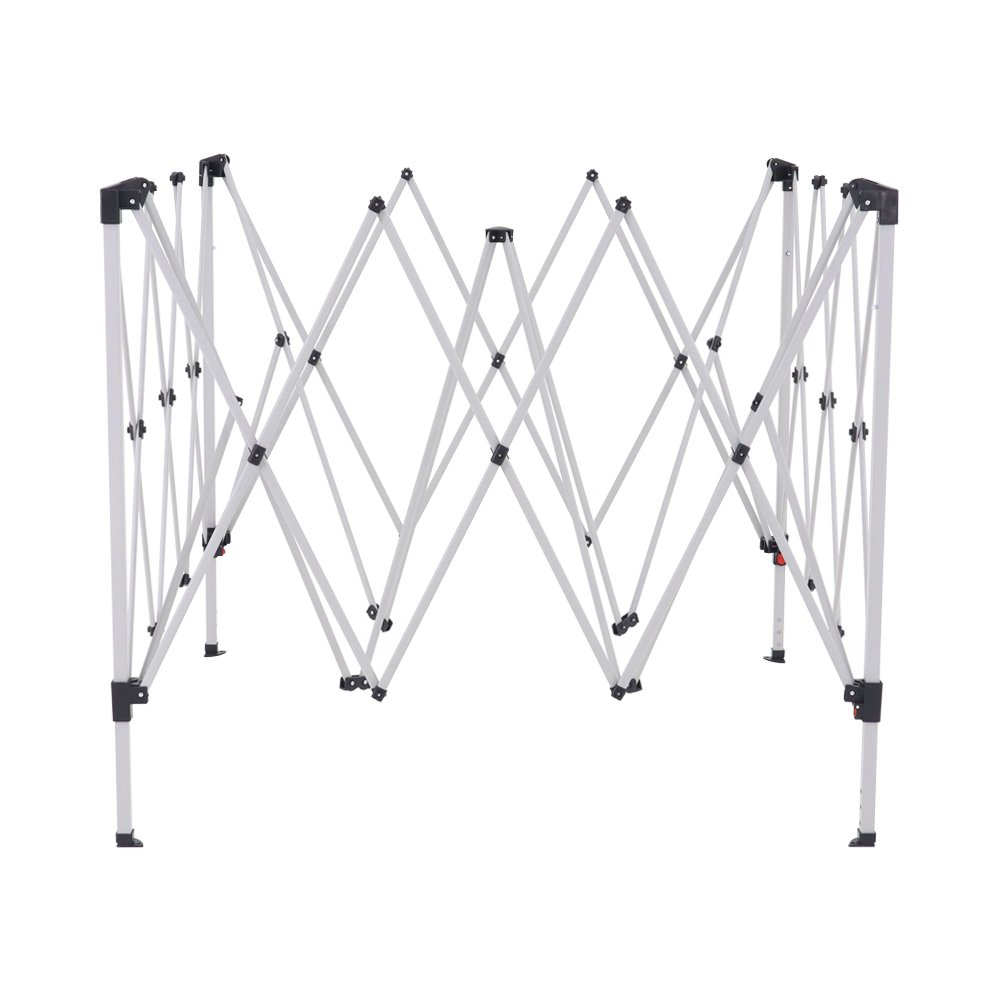 Tenda Gazebo Dobrável 2,4 m x 2,4 m Poliéster Marrom Bel