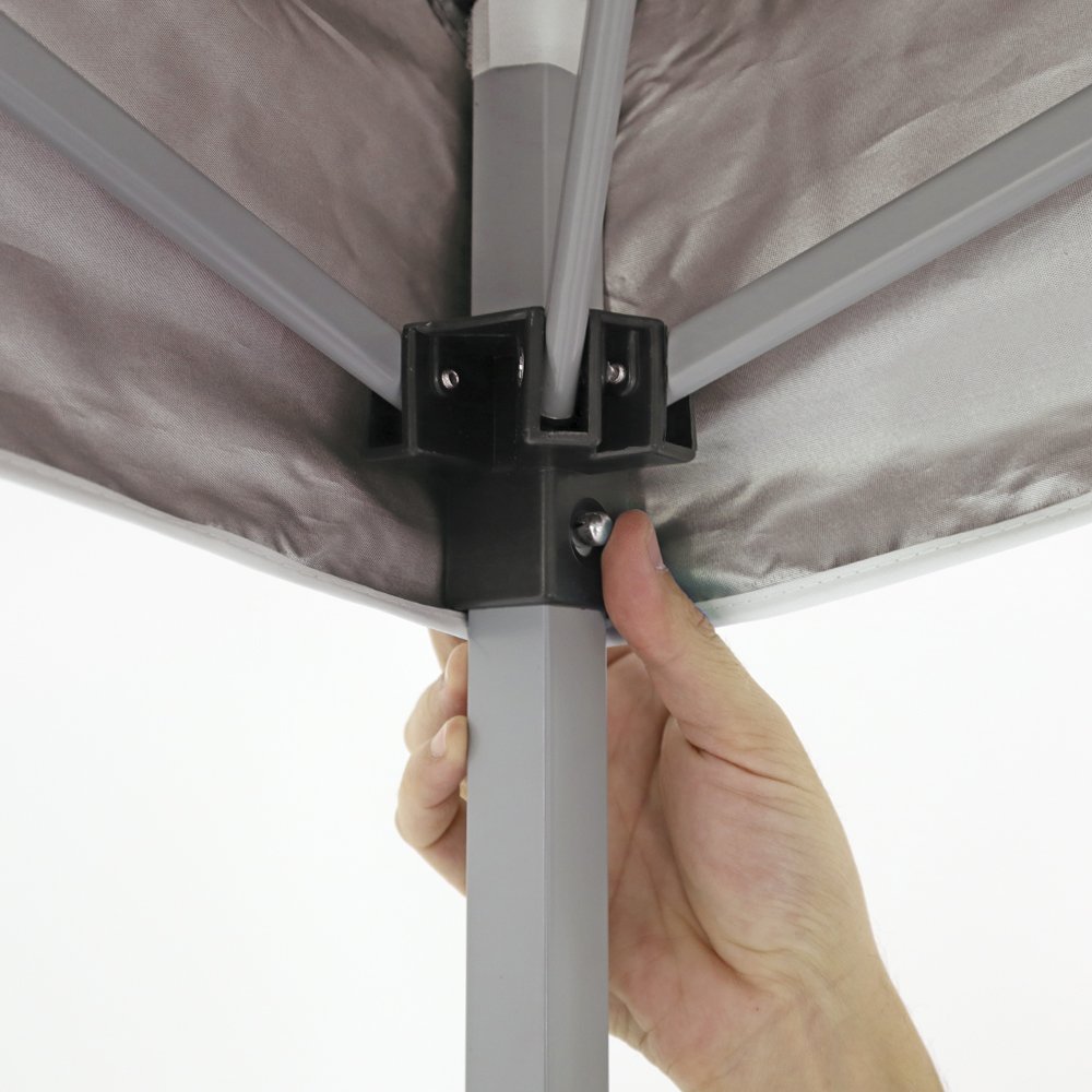 Tenda Gazebo Dobrável 2,4 m x 2,4 m Poliéster Marrom Bel