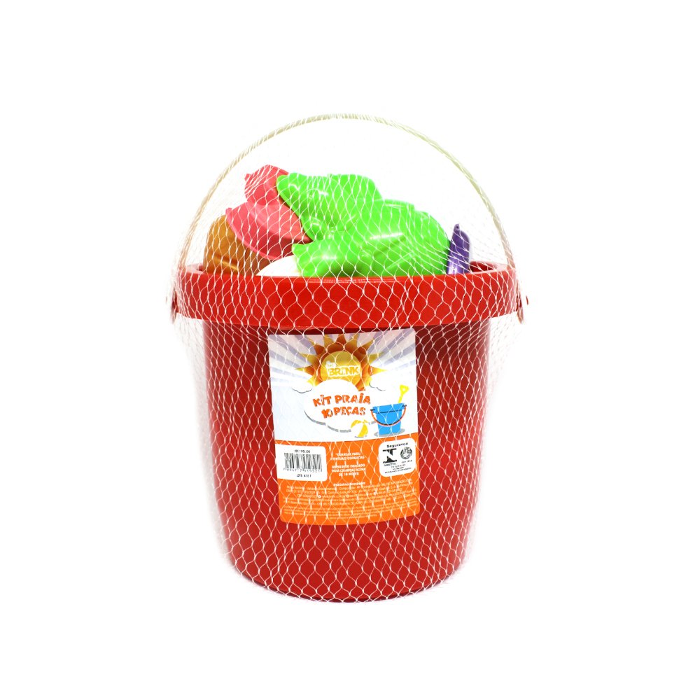 Kit Praia 10 Peças com Baldinho 18 cm Bel