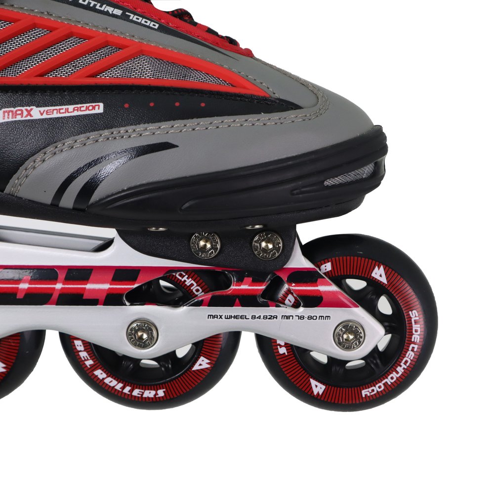 Patins Inline Future Pró Ajustável Vermelho 40 Bel