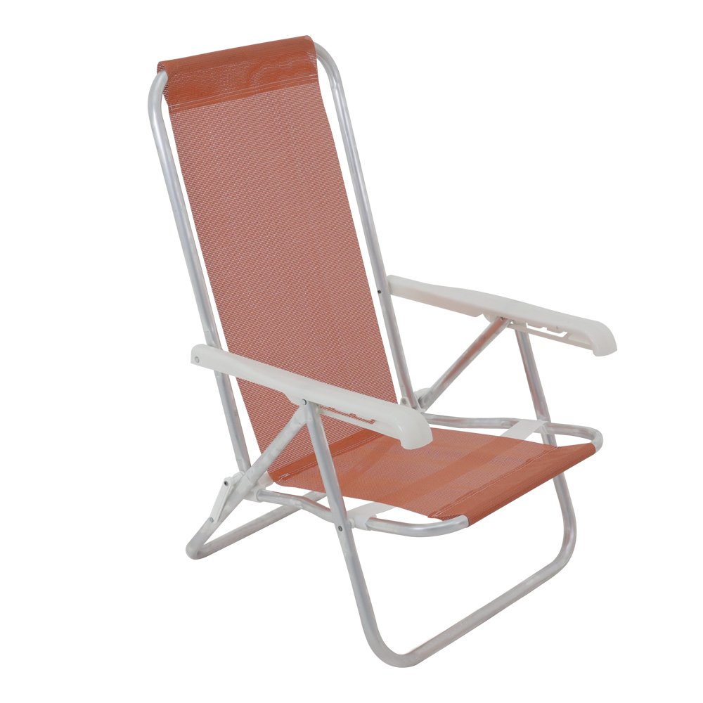Cadeira Lazy Reclinável 4 Posições Em Alumínio Coral Bel