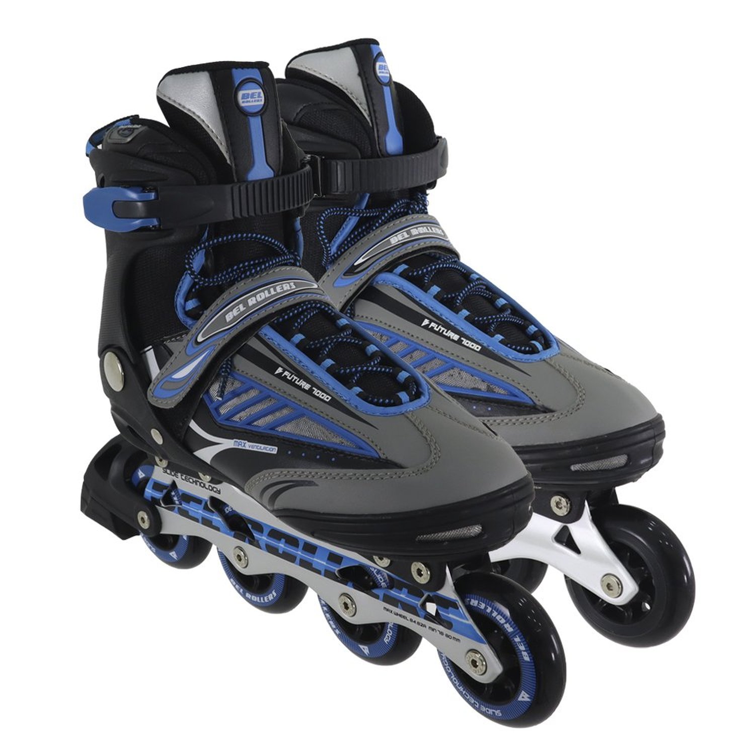 Patins Inline Future Pró Ajustável Azul 39 Bel