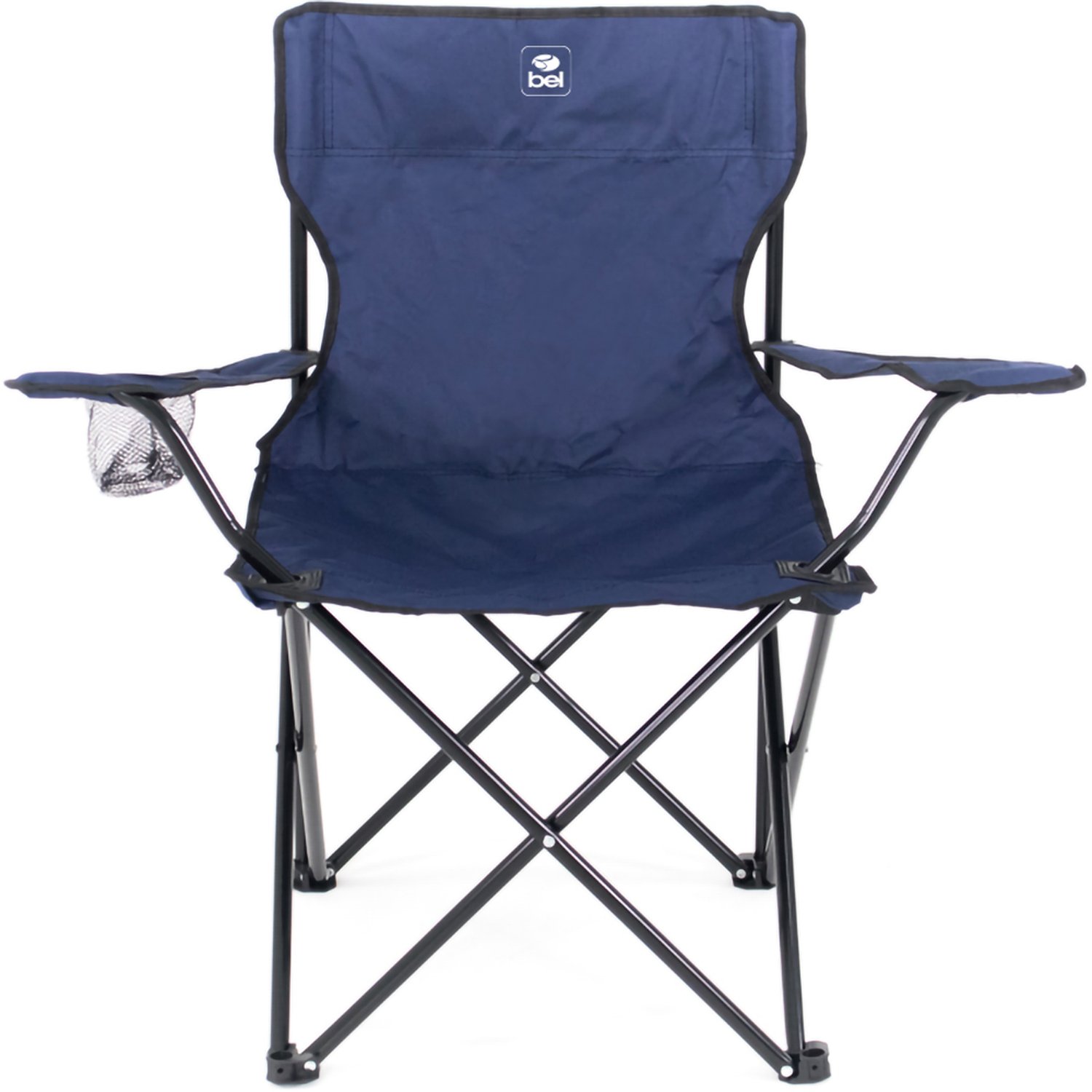 Cadeira Dobravél Araguaia Comfort Com Braço E Porta Copo Azul Marinho Bel