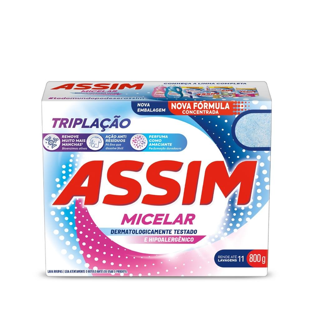 Det. Po Assim Triplaçao Micelar 20x800g