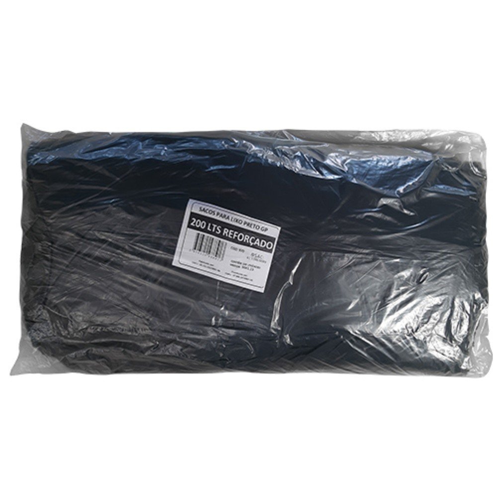 Saco Preto 200l Reforcado Para Lixo Goias Plasticos