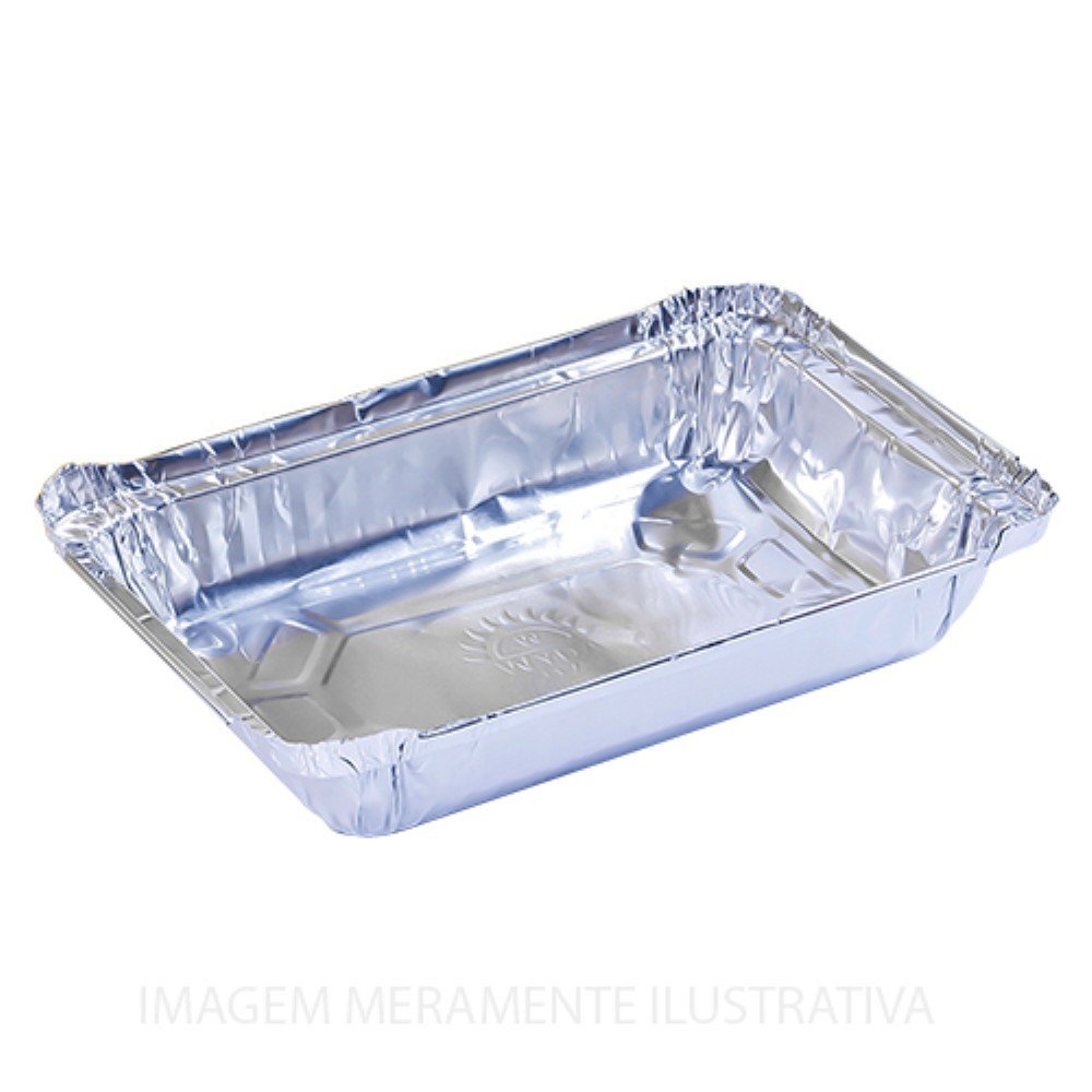 Embalagem De Aluminio D-7 13x20cm Com 100 Unidades 750ml Com Tampa Wyda
