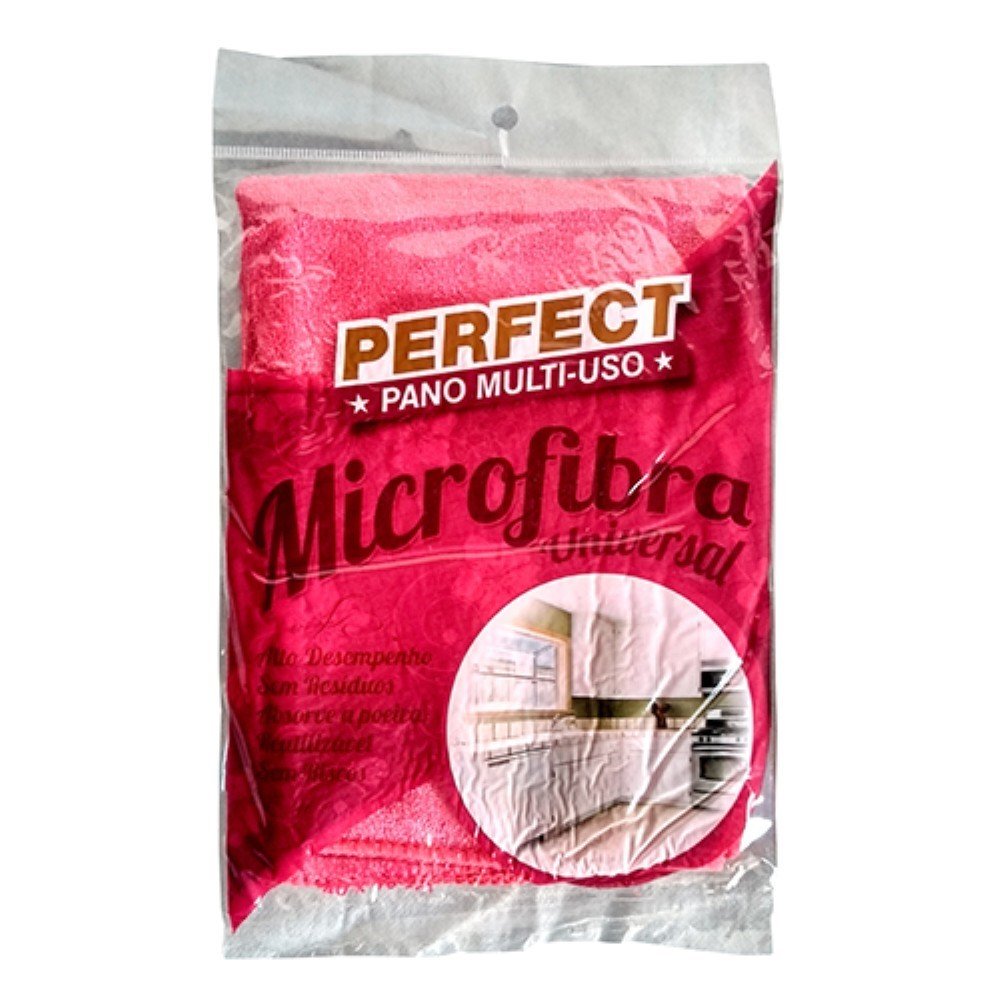 Pano Microfibra Vermelho Universal 40x40 Perfect