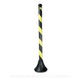 Pedestal Plastico Zebrado 90cm Preto/Amarelo