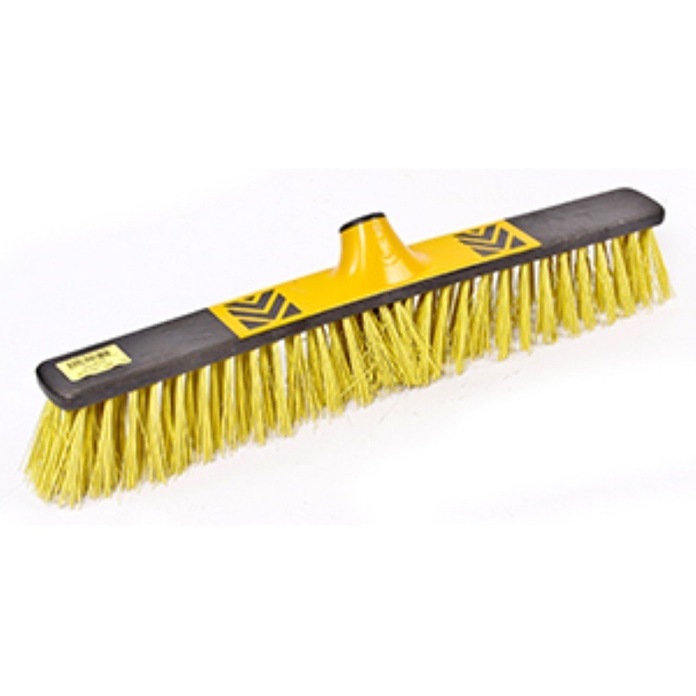 Vassoura Gari 60cm Nylon Sem Cabo Amarela