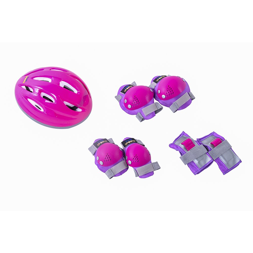 Kit de Proteção Radical com Capacete Tamanho M Rosa Bel