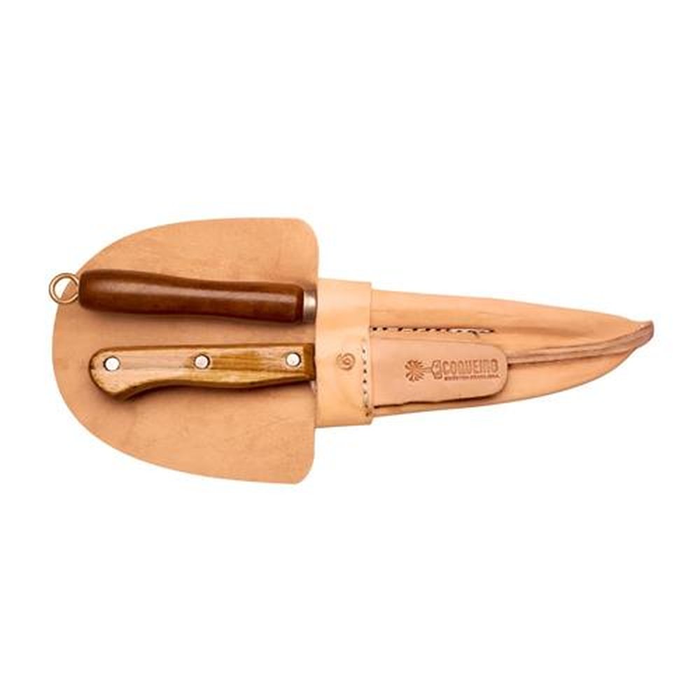Conjunto Pantaneiro Faca Carbono Coqueiro Com Chaira e Bainha 6