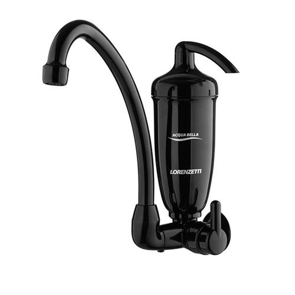 Purificador de água com torneira de parede Acqua Bella Black Lorenzetti