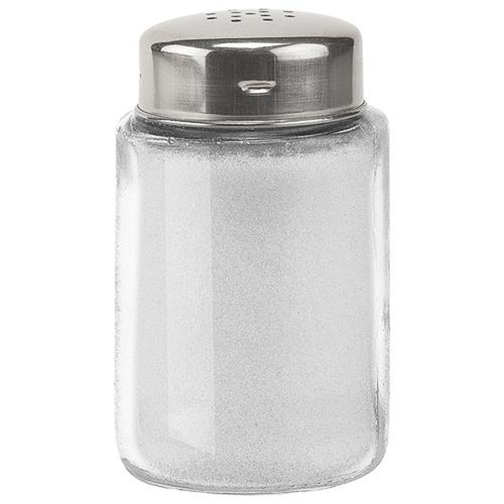 Saleiro Pimenteiro de Vidro Com Tampa Inox 100 g
