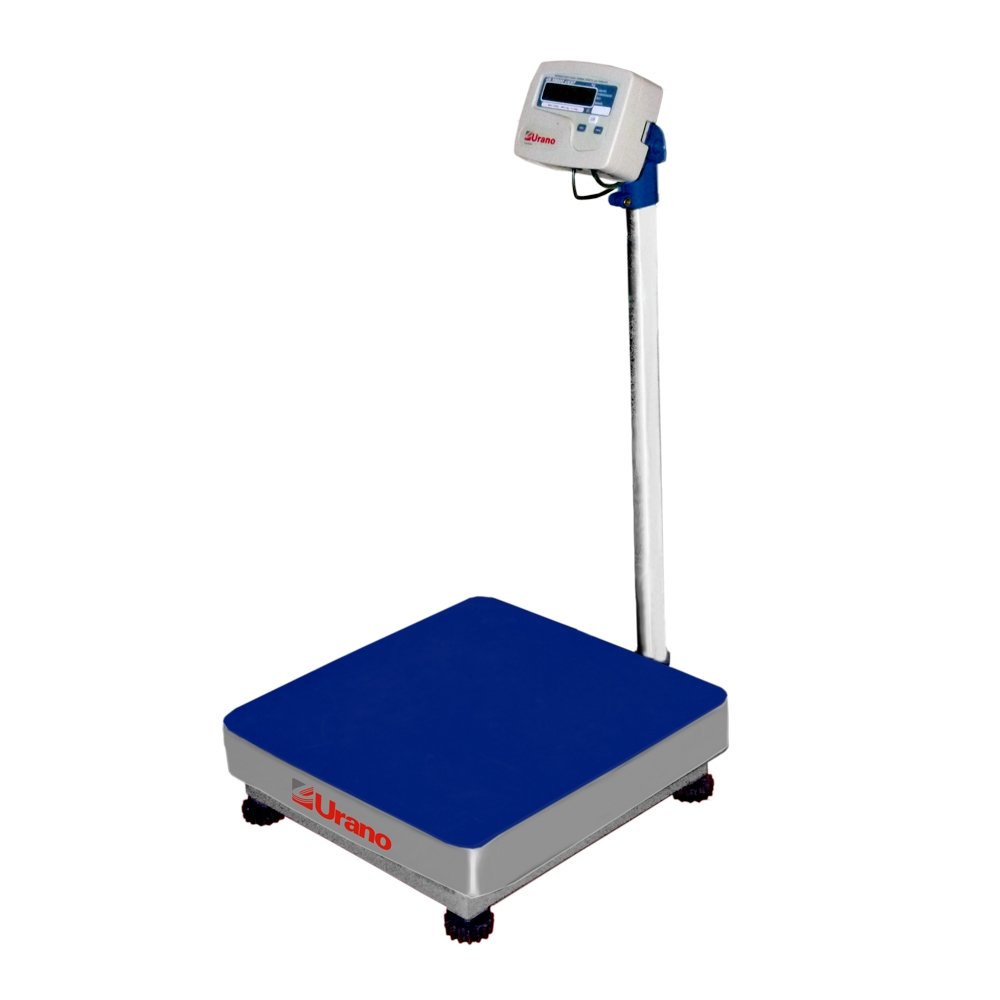 Balança Urano De Plataforma Ur 10.000 Light 300 Kg 40X40 Cm. Estrutura Metálica, Suporte, Bandeja Em Aço Inox, Com Coluna E Sem Bateria