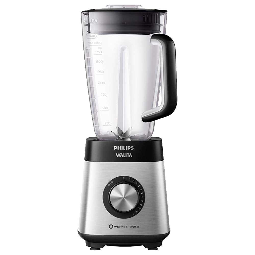 Liquidificador Walita Serie 5000 RI2244/91 - Copo Tritan 12 Velocidades, 1400W, 3 Litros, Preto e Prata, 110V