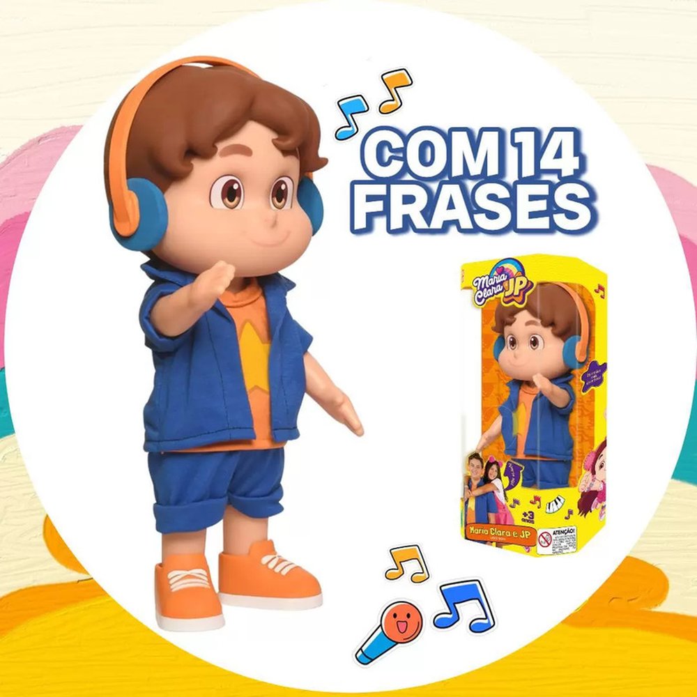Boneco JP Youtuber Com14 Frases Irmão Maria Clara - Baby Brink