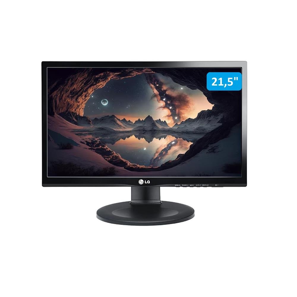 Monitor 21,5" LG Hdmi Fhd Led 5ms Preto 110V/220V