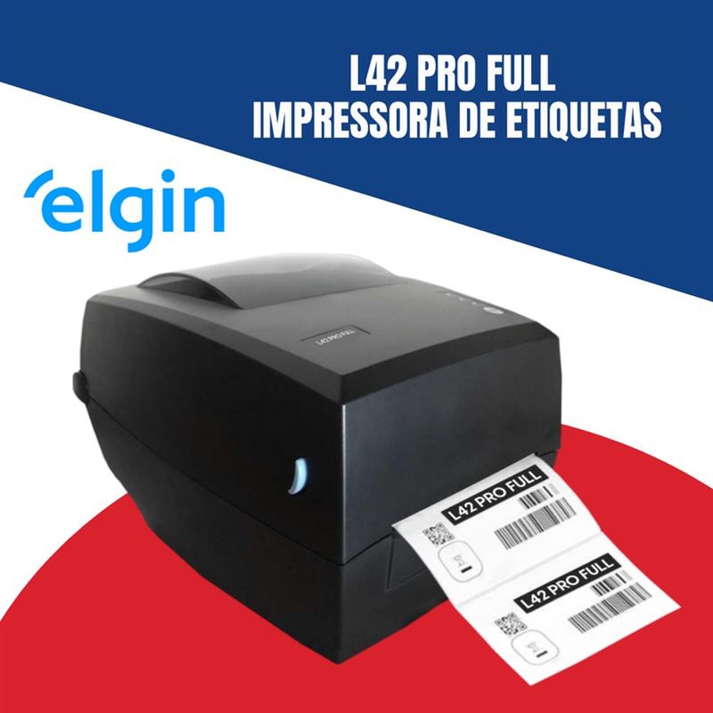 Impressora de etiquetas L 42 Pro Full Elgin, Usb, Ethernet e Serial