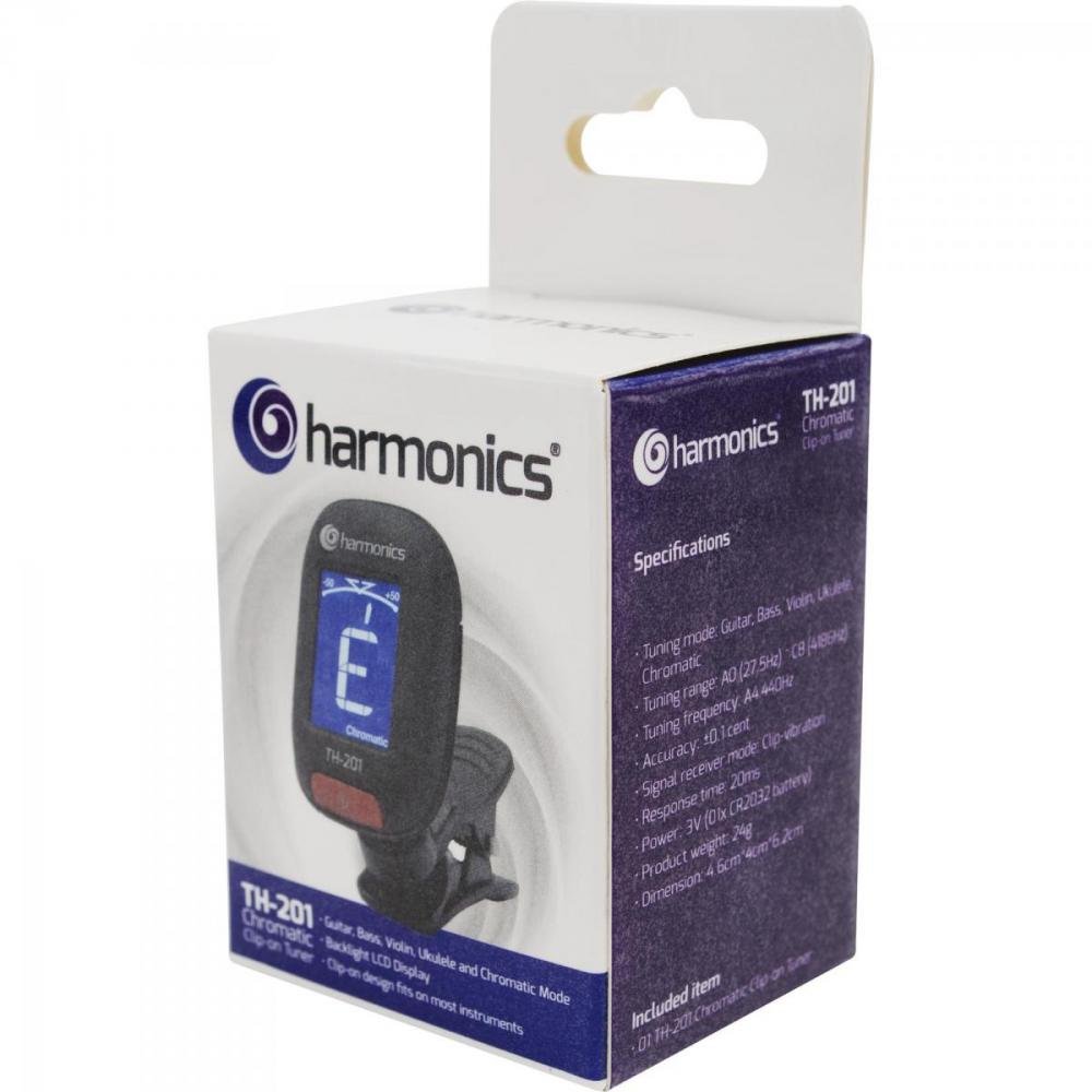 Afinador Clip CromáticoTH-201 HARMONICS Un.Venda: PC/1