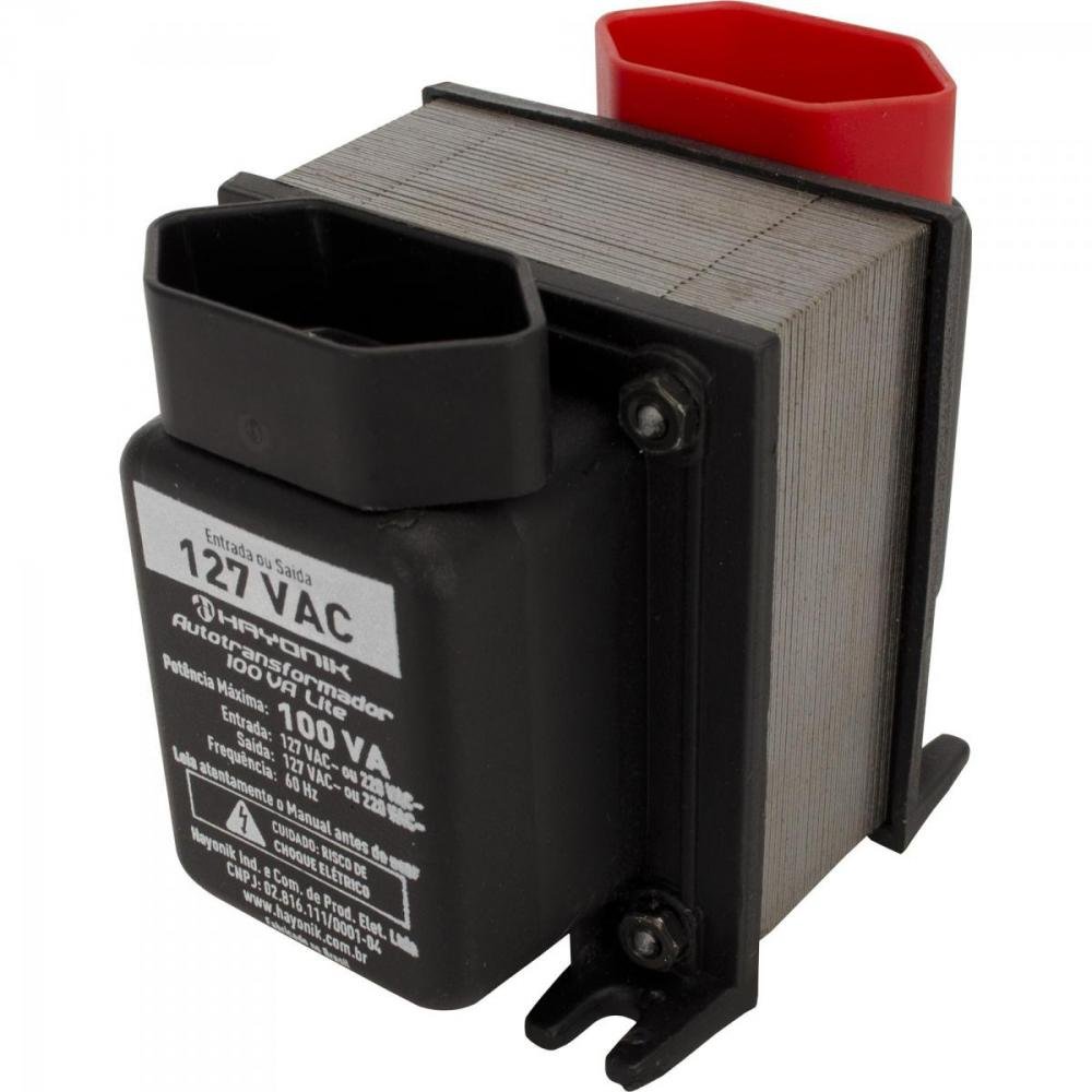 Autotrafo Universal 100VA Lite Preto HAYONIK Un.Venda: PC/1