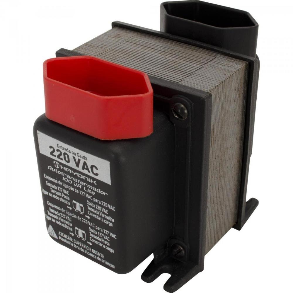 Autotrafo Universal 100VA Lite Preto HAYONIK Un.Venda: PC/1