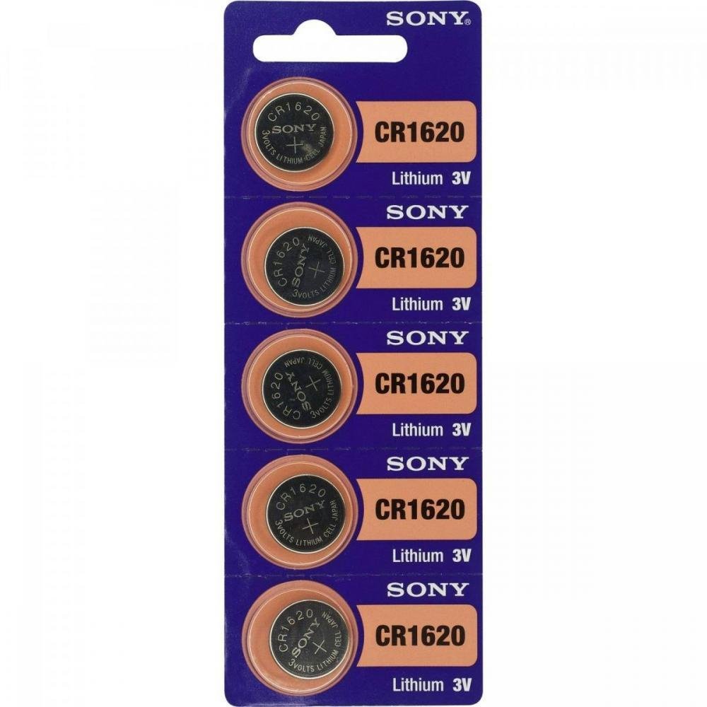 Pilha Lithium CR1620 B (Cartela c/5 pilhas) SONY Un.Venda: CAR/5