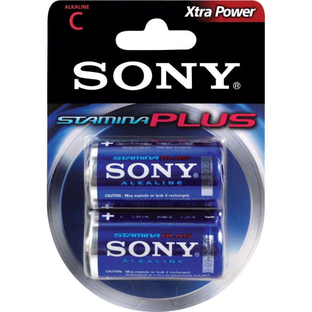 Pilha Alcalina C Stamina Plus AM2-B2D (Caixa c/24 pilhas)(Cartela c/2 pilhas) SONY <br/> Un.Venda: CXF/24