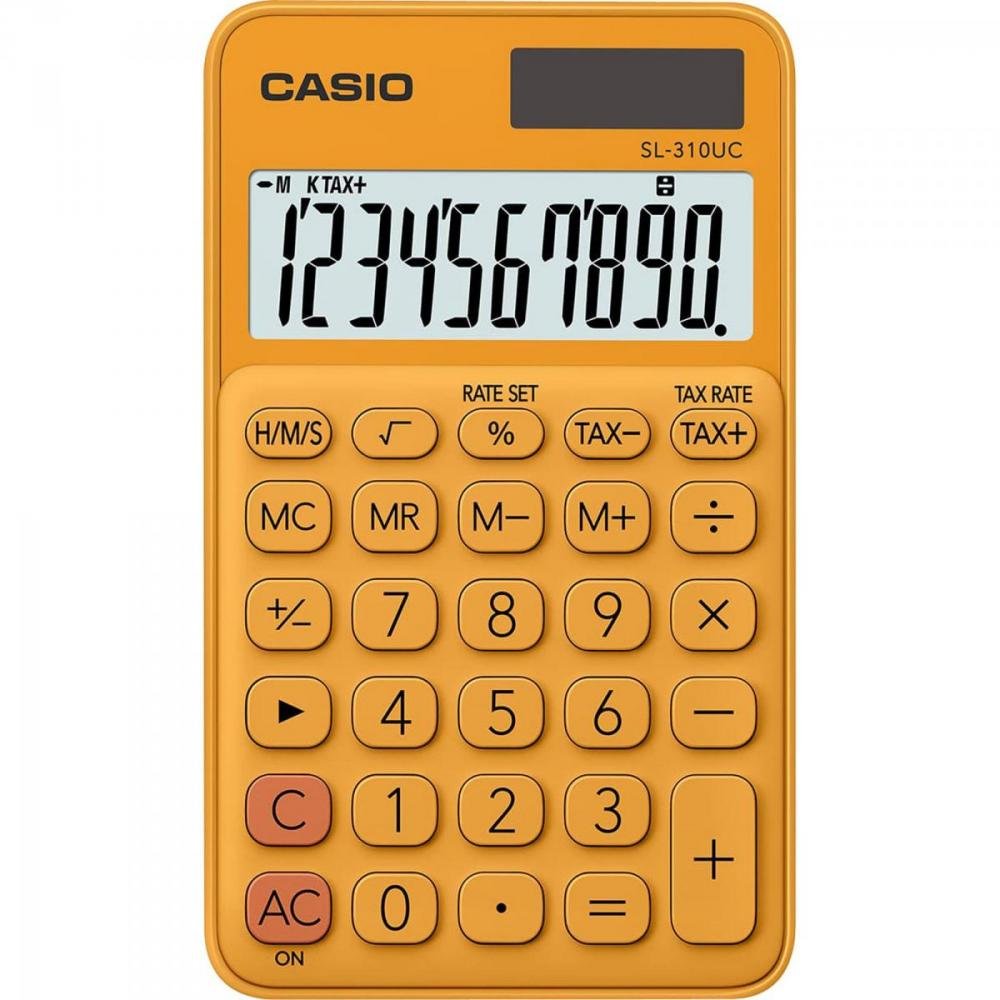 Calculadora de Bolso 10 Dígitos SL-310UC-RG Laranja CASIO Un.Venda: PC/1