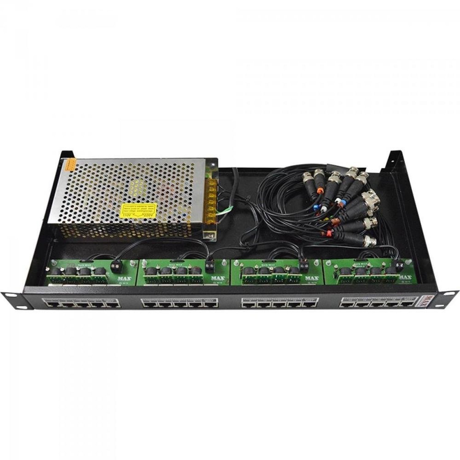 Organizador Kit Completo 19" 16 Canais RJ45 MAX ELETRON Un.Venda: PC/1