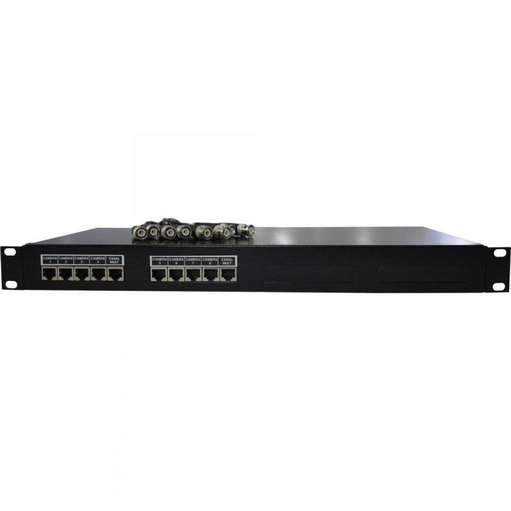 Rack Organizador para CFTV Multi 19" 8 Canais RJ45 Preto MAX ELETRON Un.Venda: PC/1